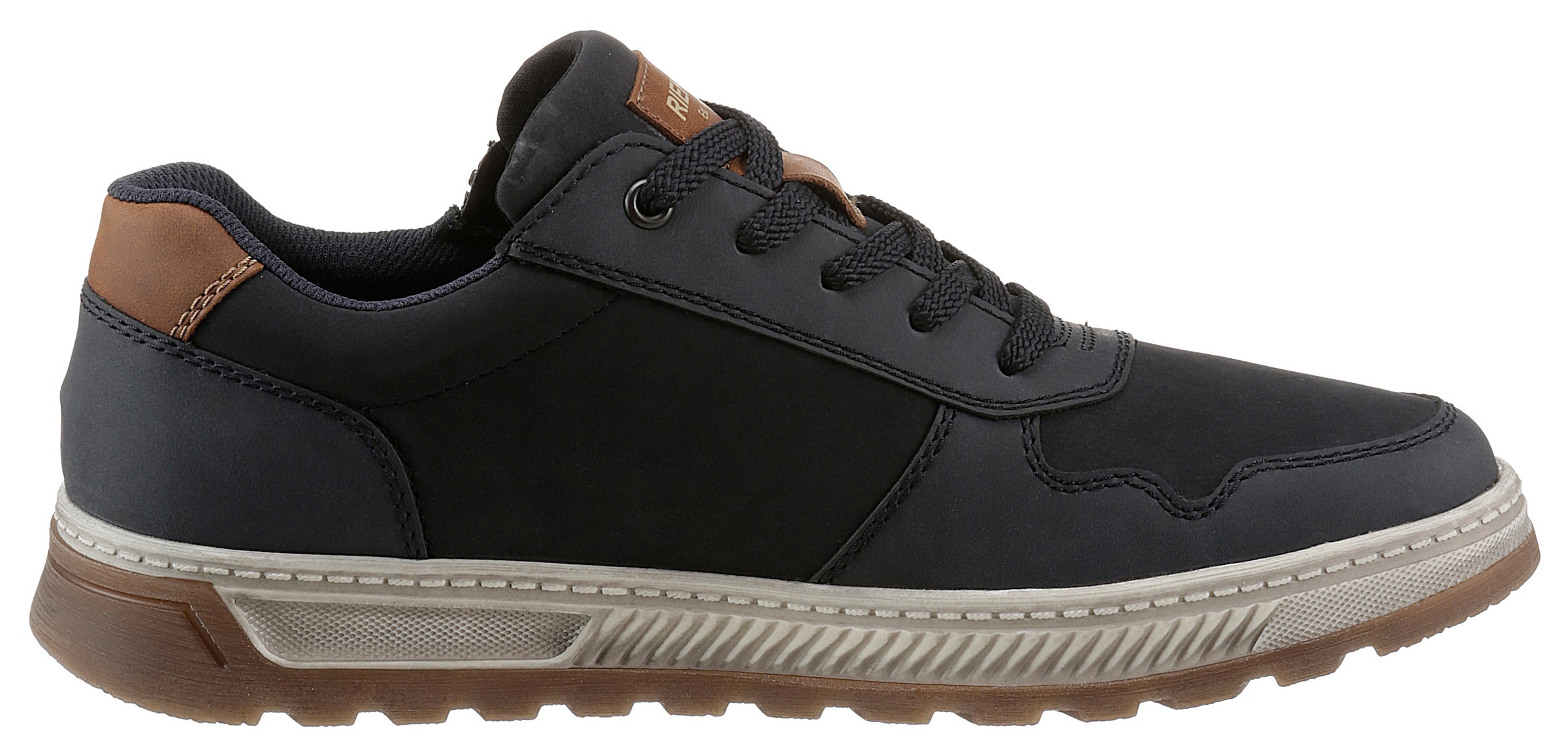Rieker Sneaker  Freizeitschuh, Halbschuh, Schnürschuh mit Kontrastbesatz