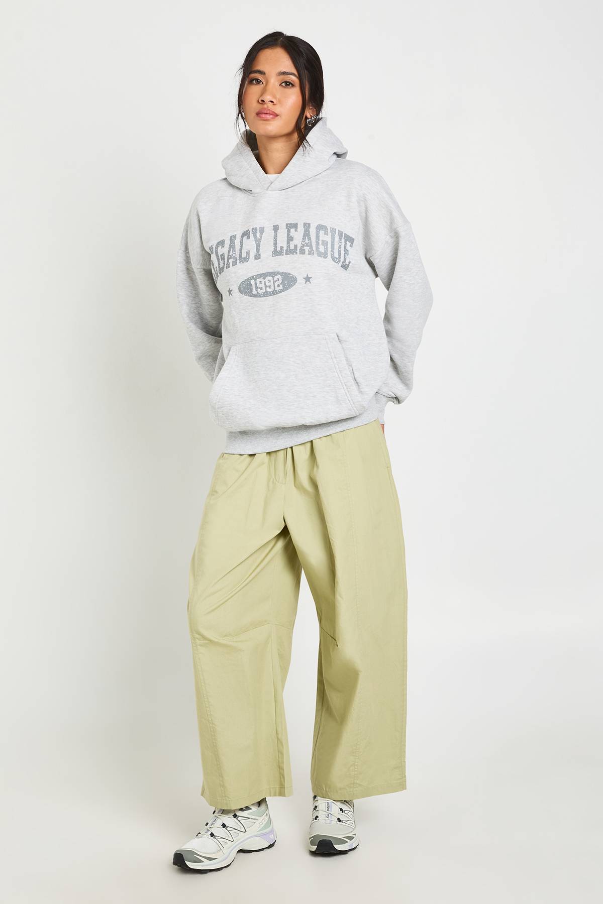 boohoo Sweat À Casynthétiqueche Oversize Imprimé Graphique Effet Vieilli