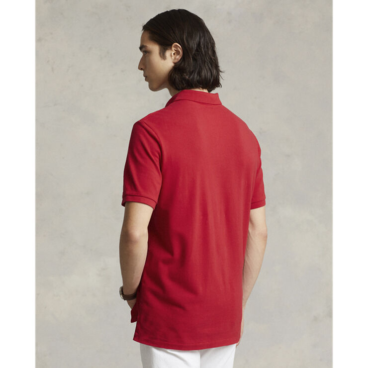Polo Ralph Lauren Custom Slim Fit Mesh Polo Shirt Rød
