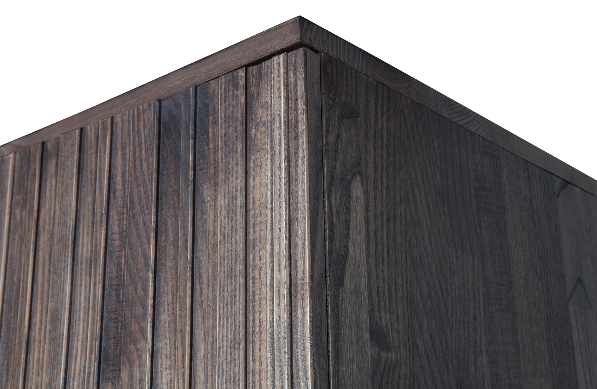 WOOOD hoge kast New Gravure met lade - essen espresso Hoge kast New Gravure met Lade - Essen Espresso