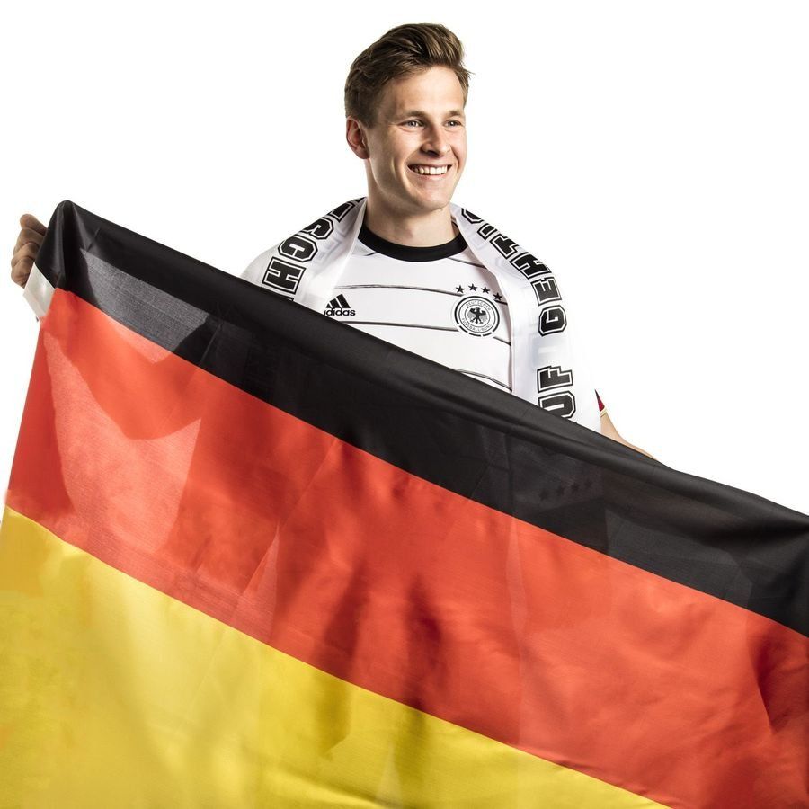 Allemagne Satin Écharpe - Blanc/Noir/Rouge/Jaune