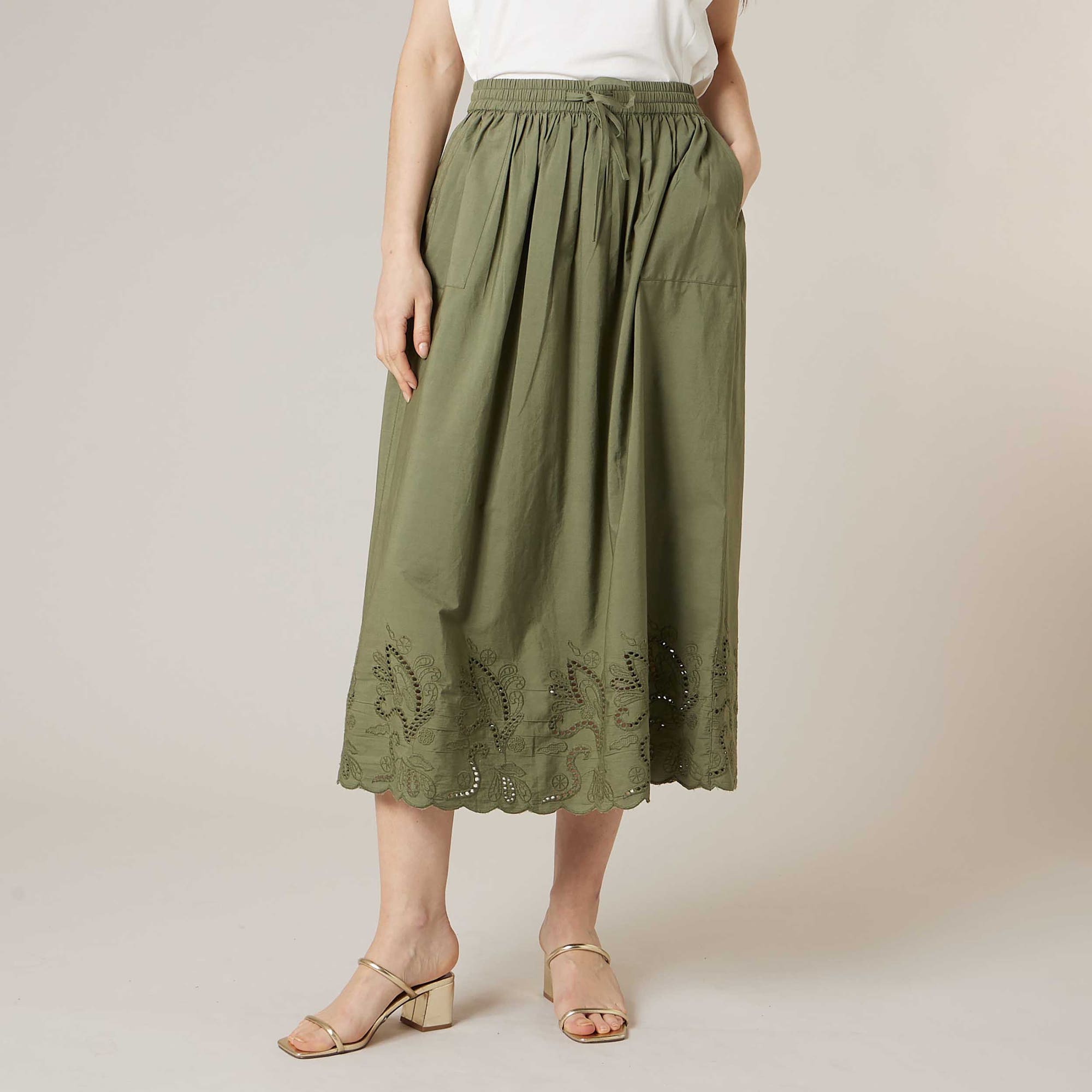 Jupe Femme kaki