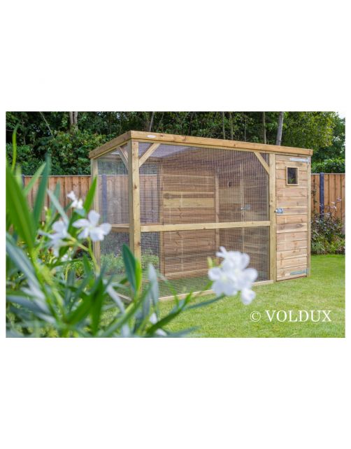 Voldux Volière Toon Rechts - Vogelverblijven - 300x120x190 cm Naturel
