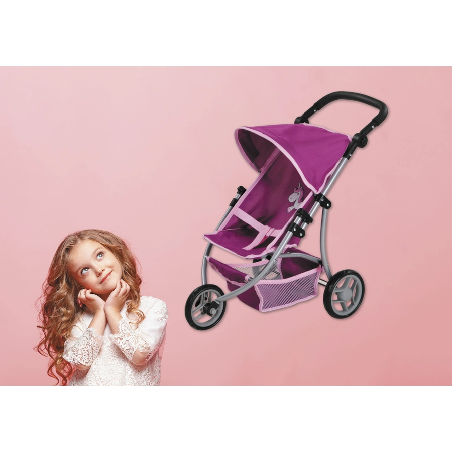 knorr toys® Puppenbuggy Jogger Lio - UMA. Das Einhorn purple rosa