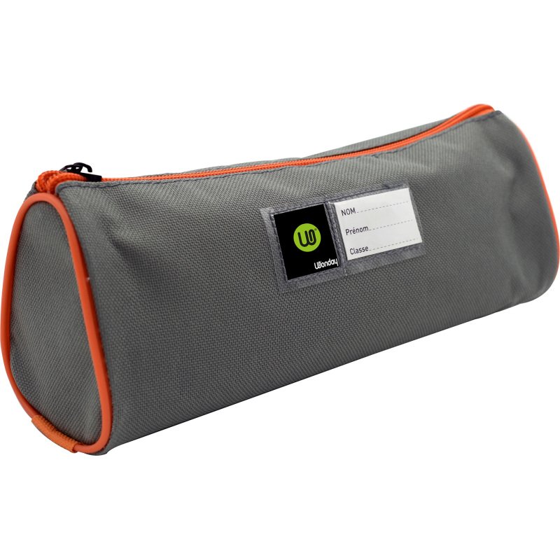 Trousse scolaire triangulaire Wonday grise