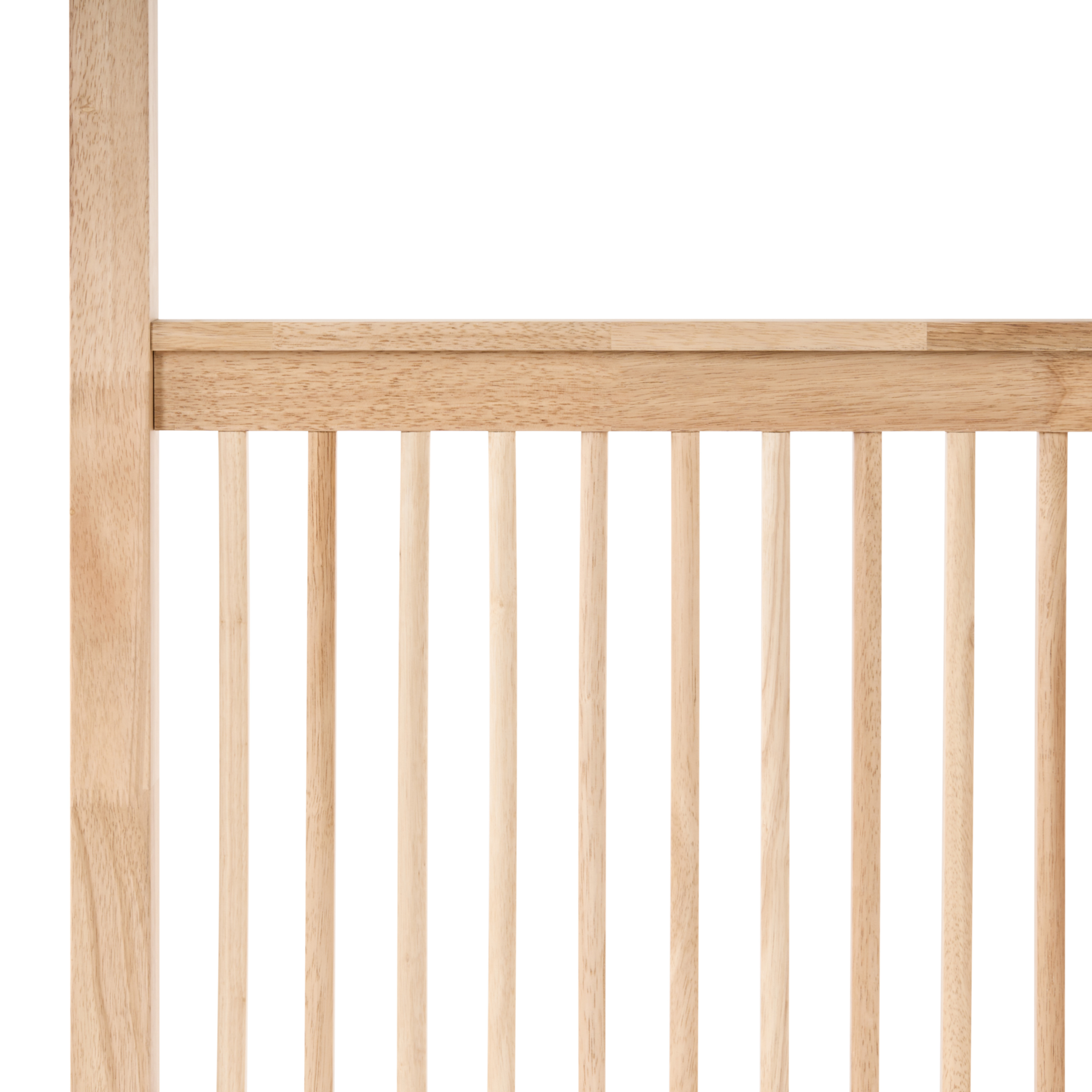 Beliani - HARFLEUR - Hemelbed - Lichtbruin - 180 x 200 cm - Rubberhout