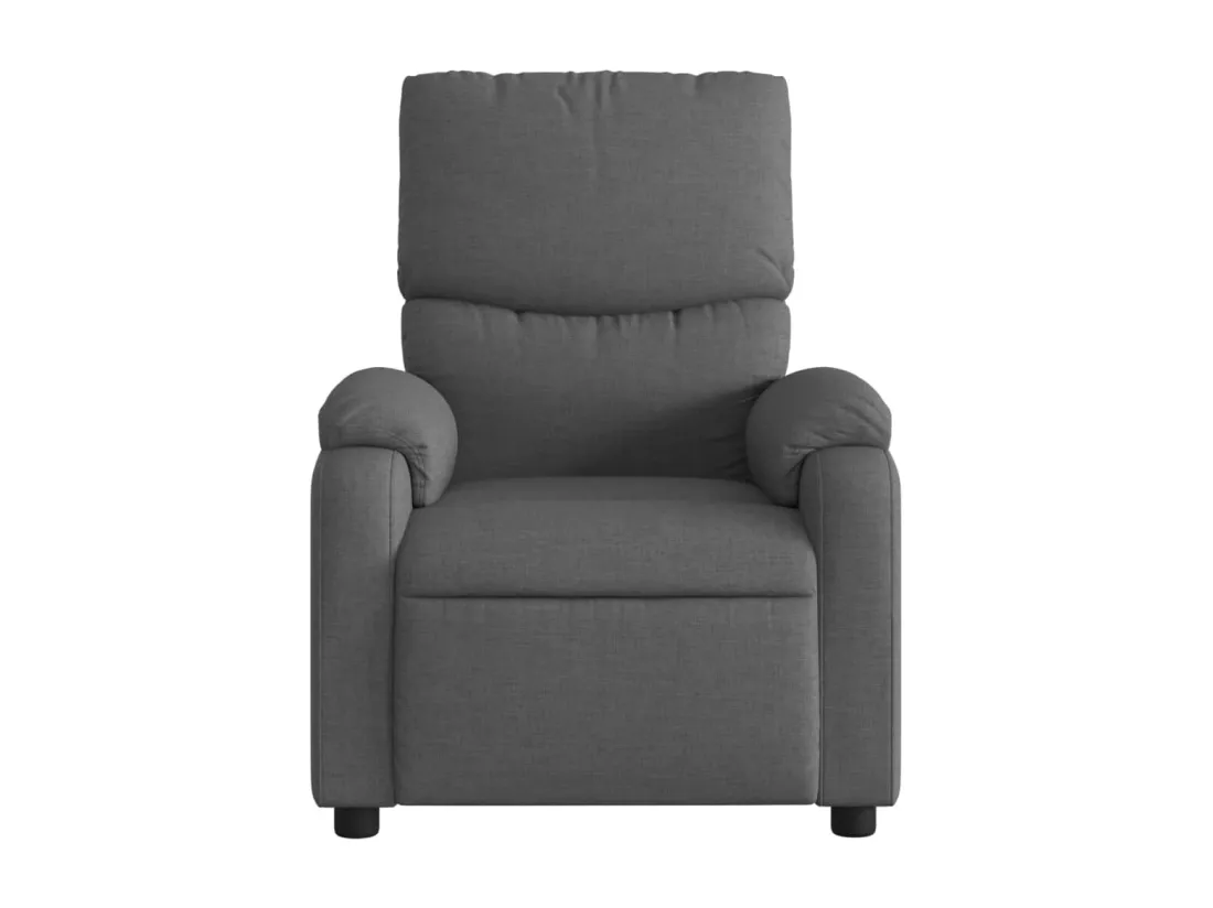 Fauteuil massant inclinable Gris foncé Tissu
