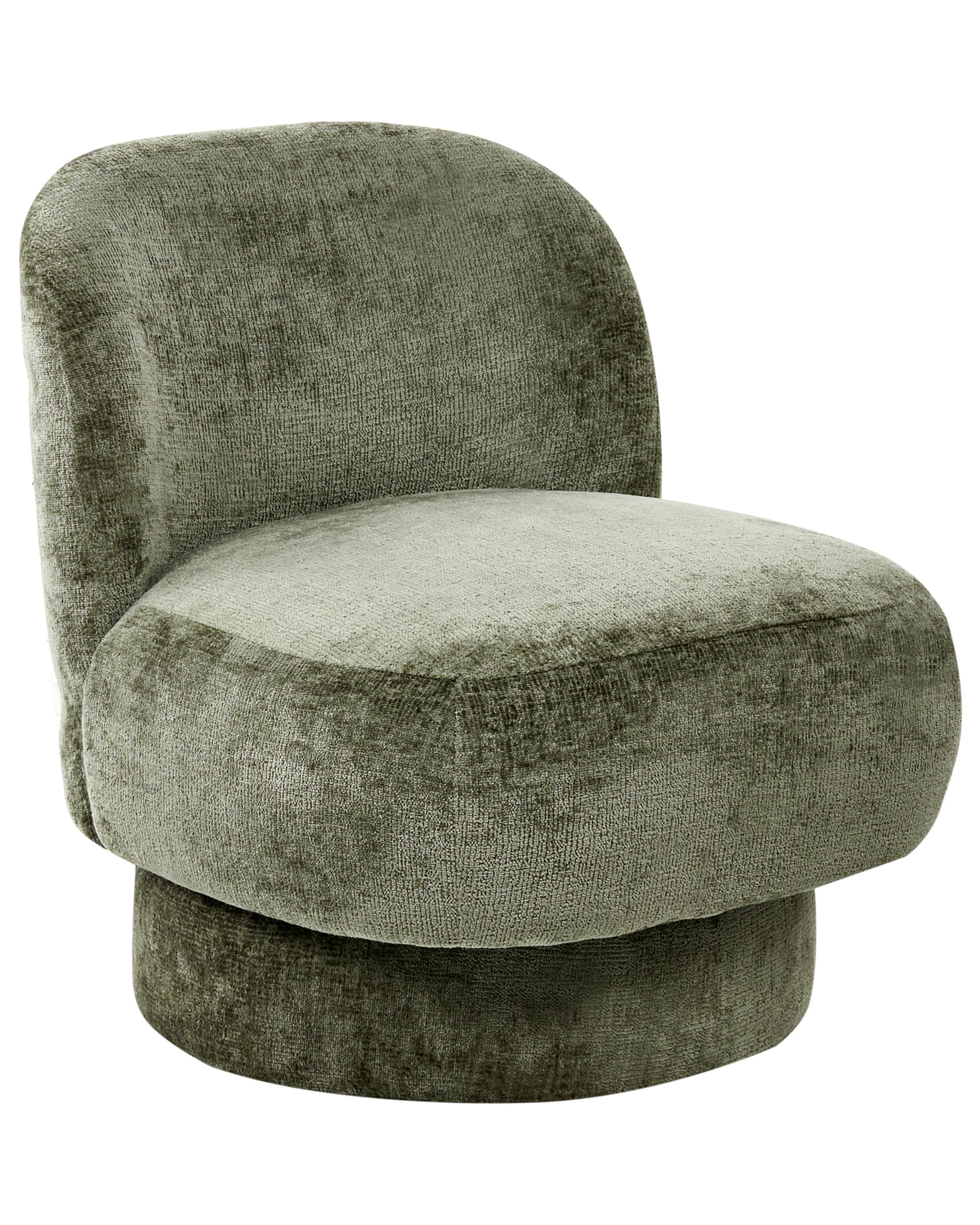 Draaifauteuil AYLO Chenille Groen