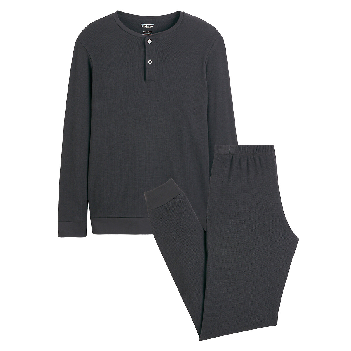 EMINENCE<br>Pijama de gola redonda com efeito waffle