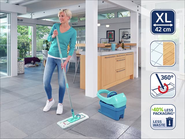 Leifheit Profi XL micro duo Gulvvasker Hvid/Grøn