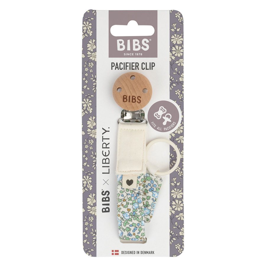 BIBS x Liberty Pacifier Clip Eloise Ivory
