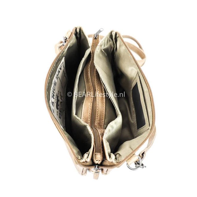 Bear Design Callisto Pelle Portemonnee tasje Uma XL Taupe CP1268