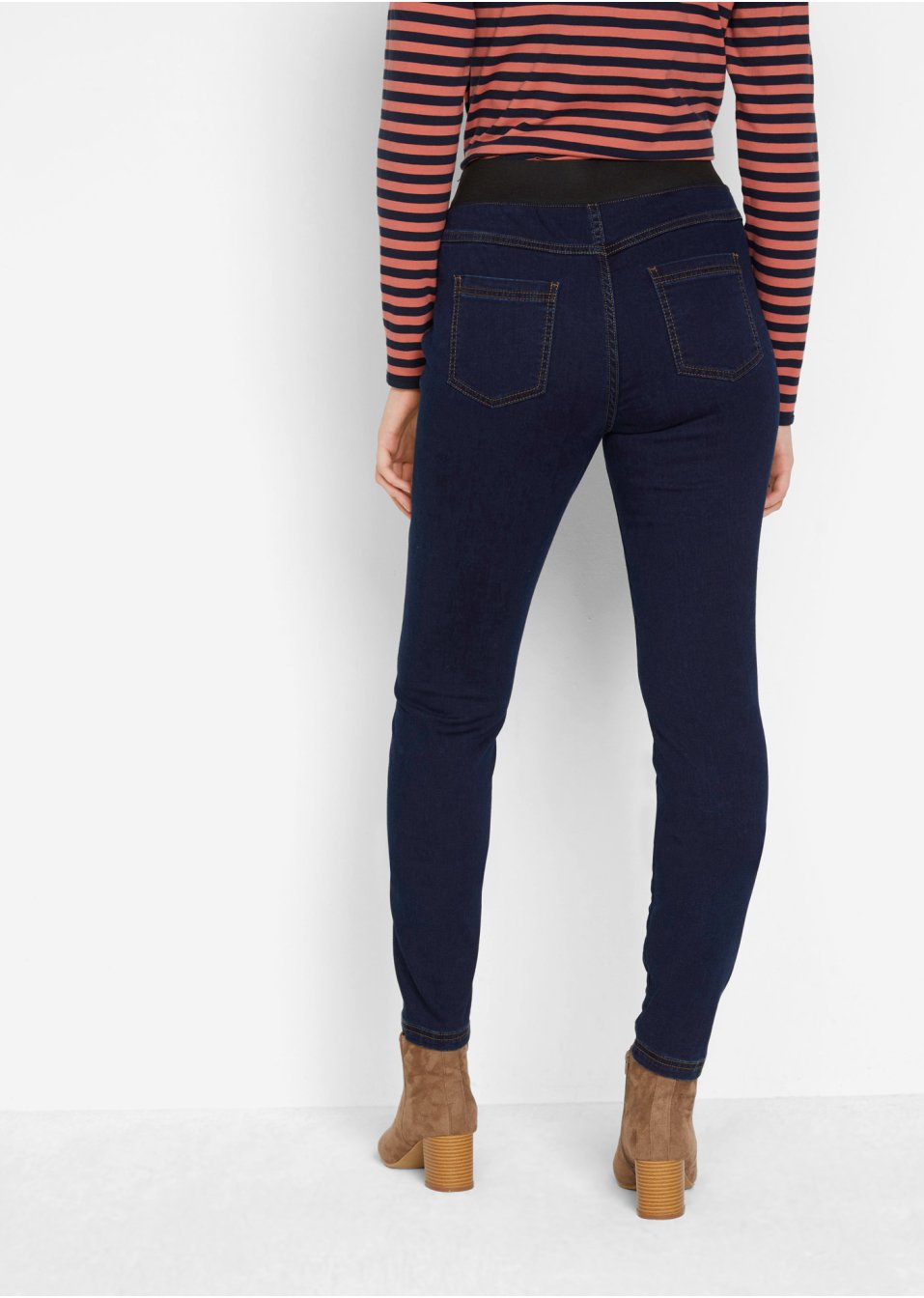 Jean thermo avec couture latérale avancée et taille confortable