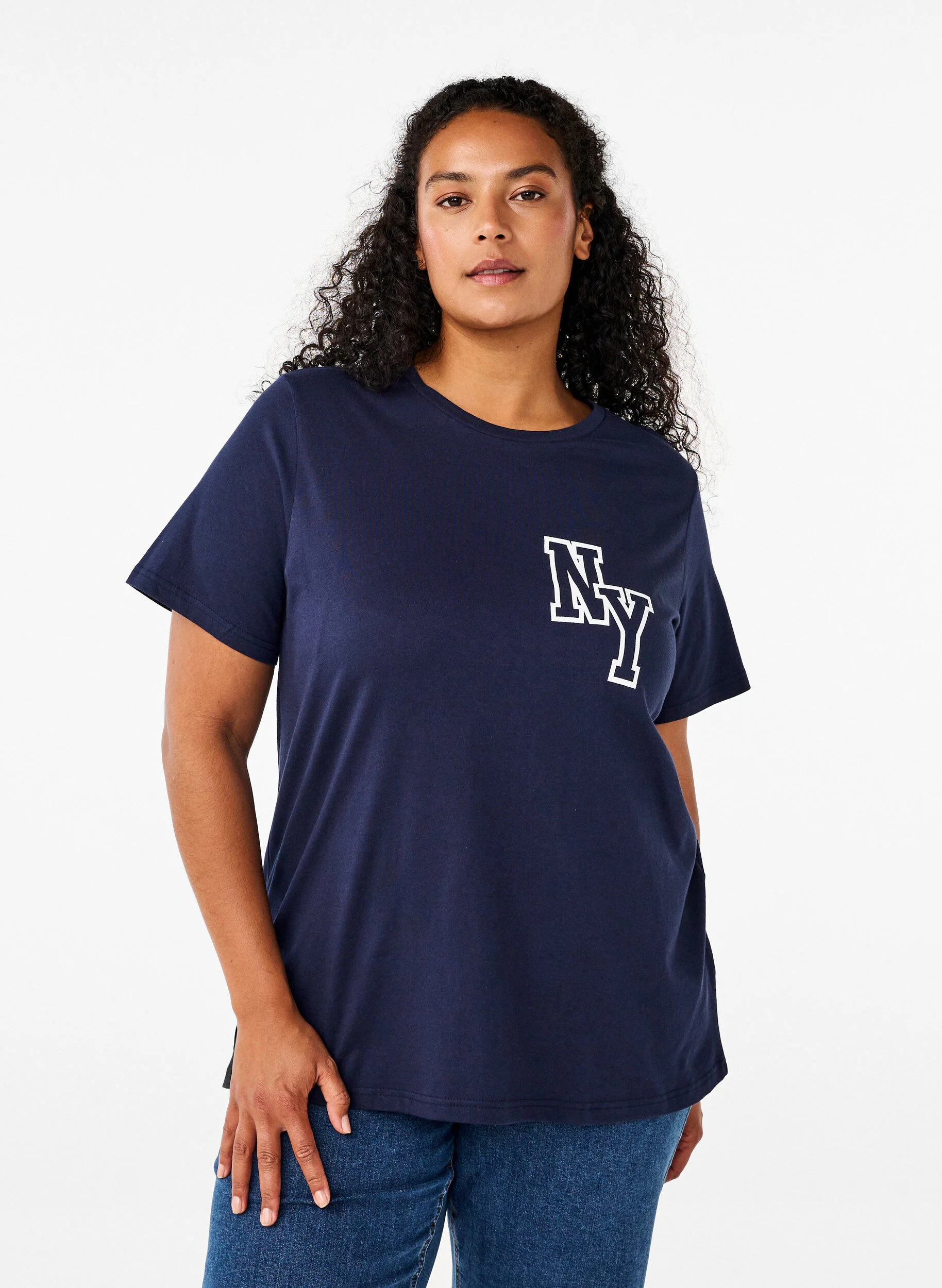 T-shirt i økologisk bomuld med motiv