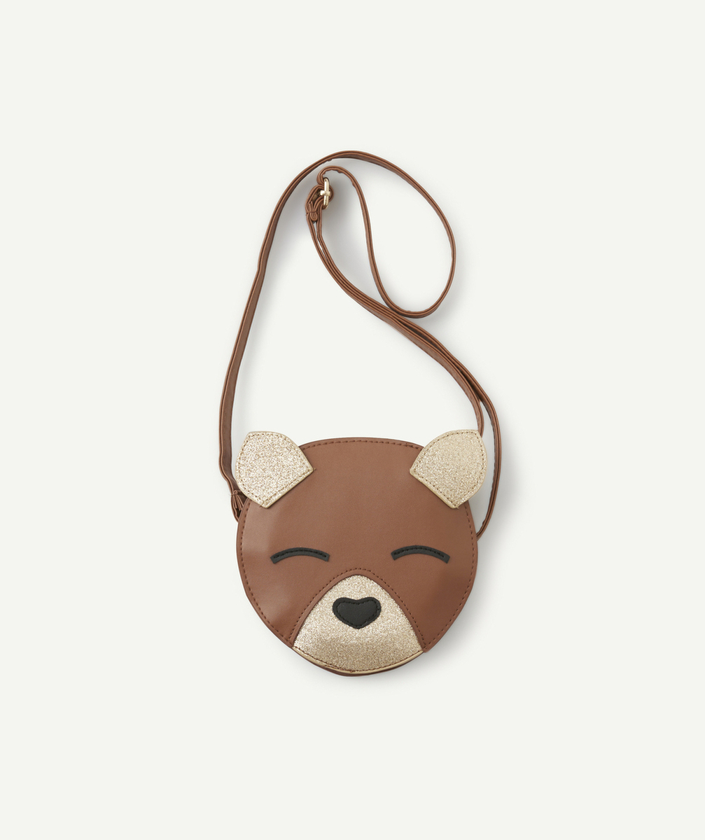 SAC BANDOULIÈRE FILLE MARRON EN FORME DE BICHE