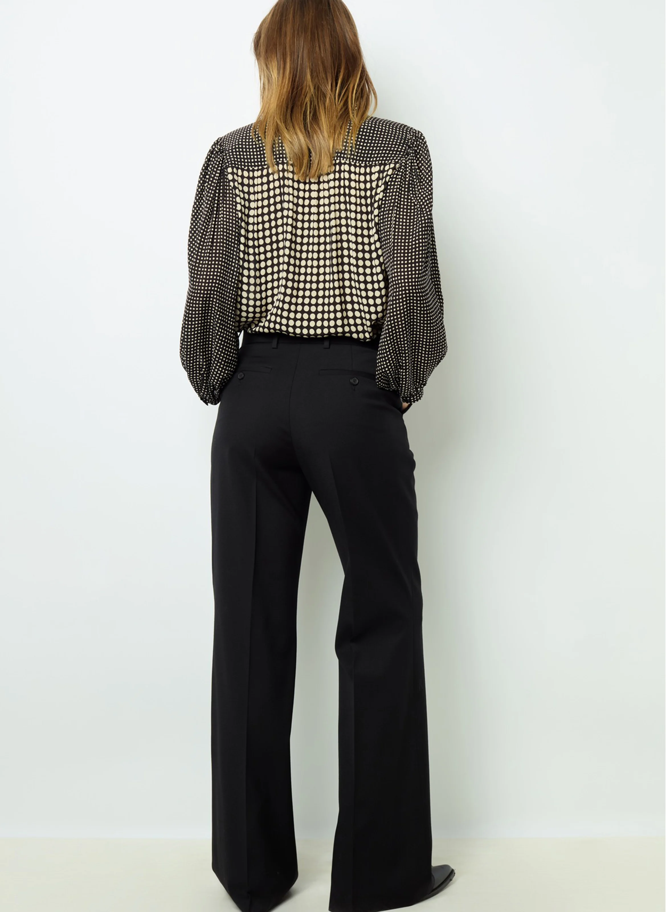 NEESA - Pantalon de tailleur en laine mélangée | Noir