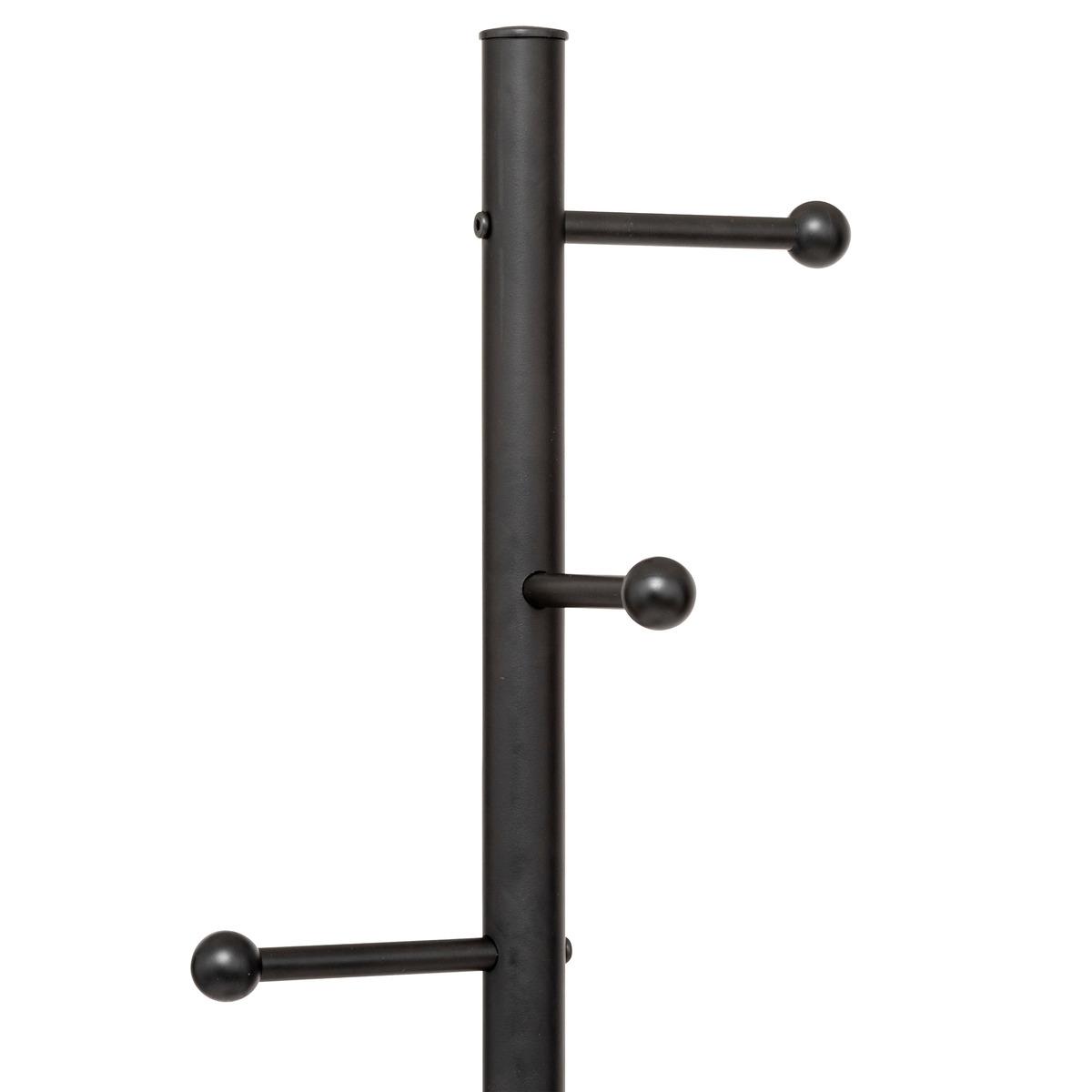 PORTE MANTEAUX BLACKMARBLE ET 6 TIGES METAL NOIR