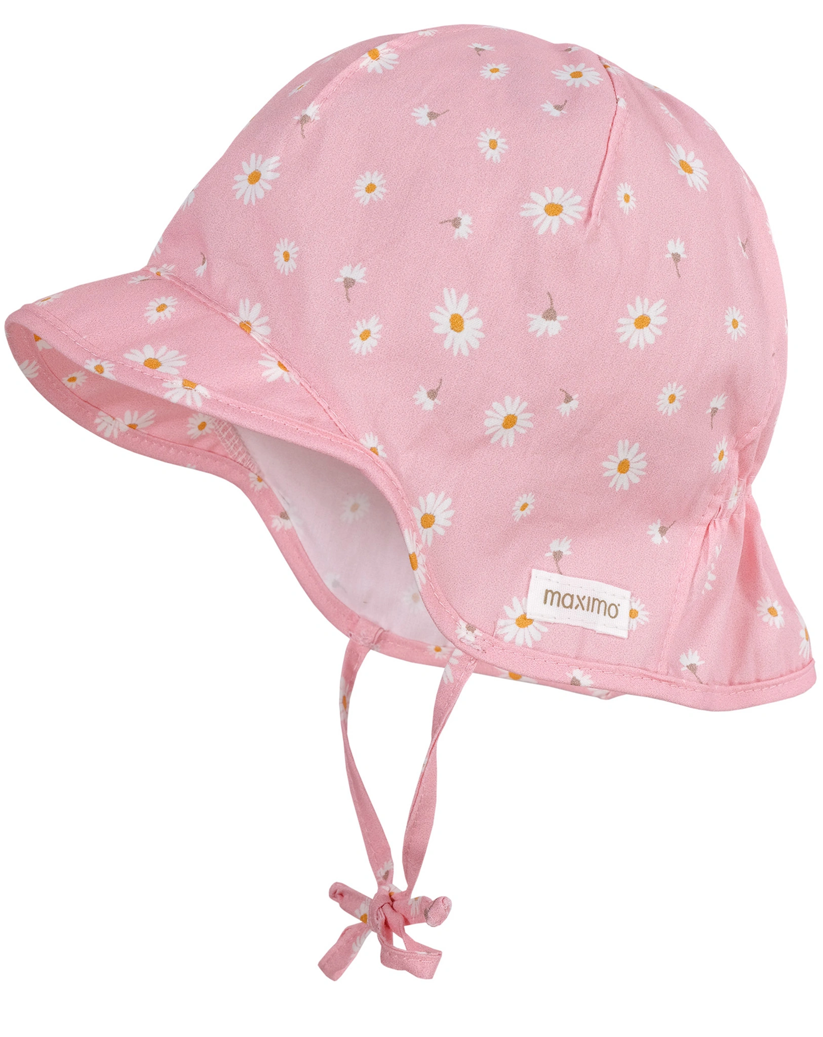 Schildmütze GÄNSEBLÜMCHEN mit Nackenschutz in rosa
