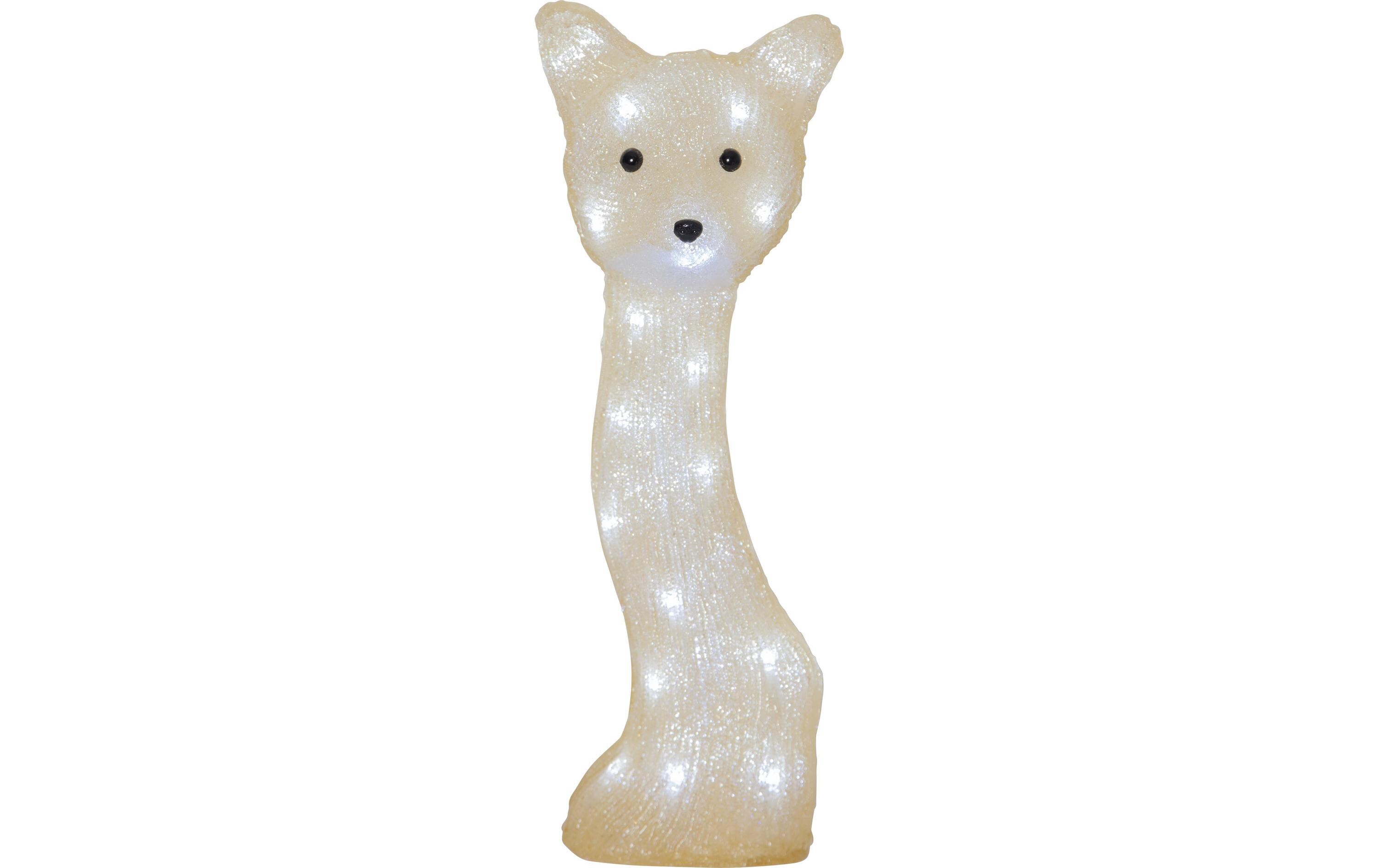LED-Figur Crystalo Fuchs, 41.5 cm, BeigeLeuchtender Fuchs mit 30 LEDs