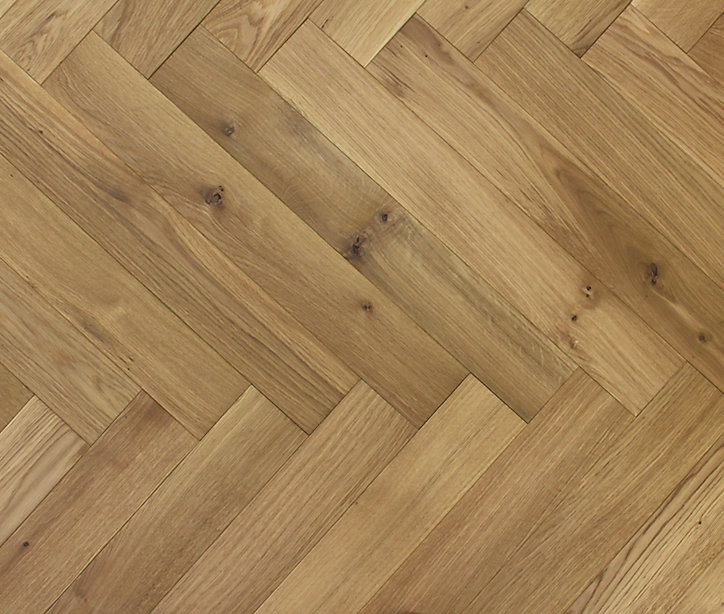 Parquet massif à coller Visby bâtons rompus en chêne huilé blond