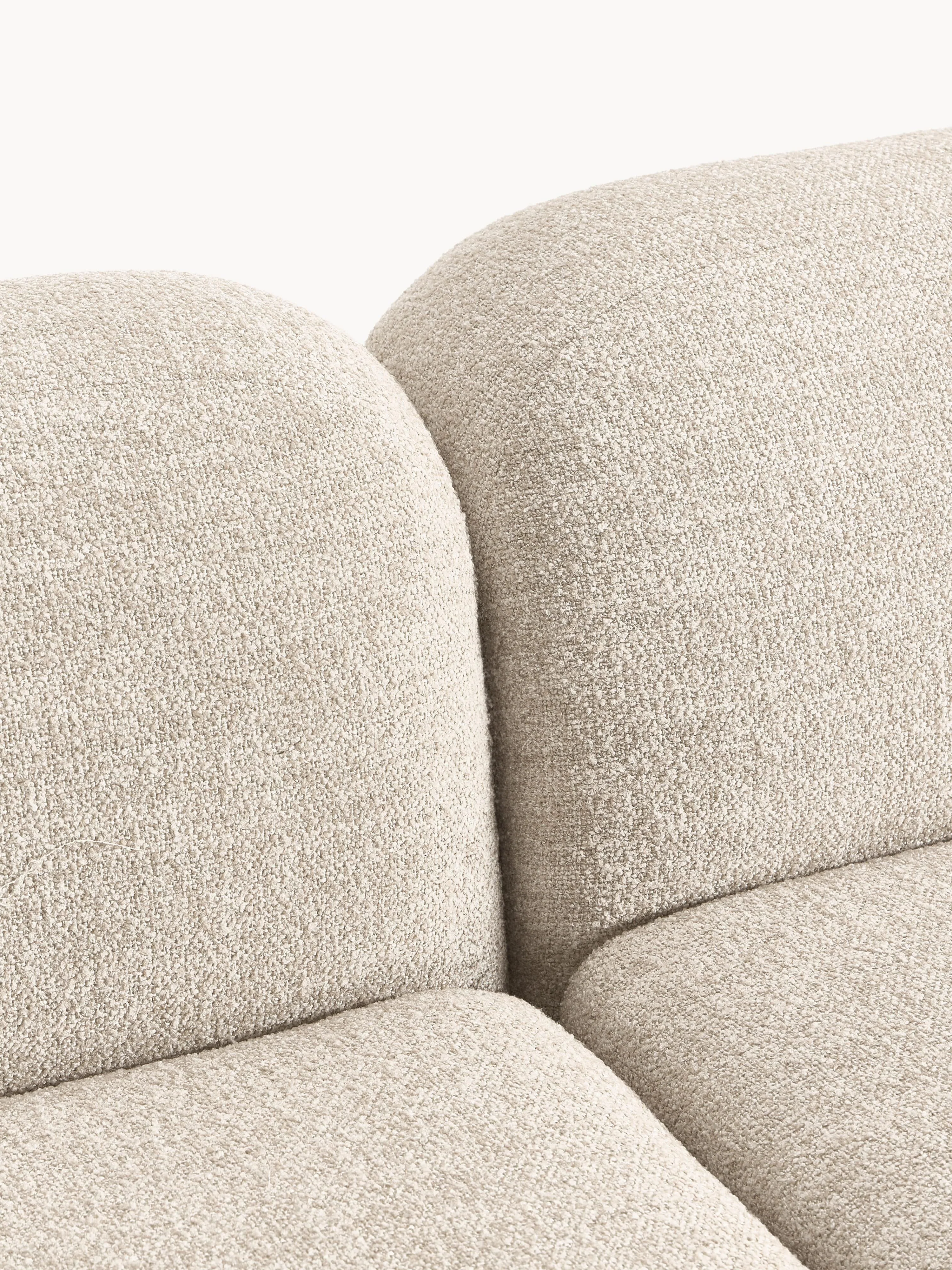 Modulaire bouclé XL hoekbank Wolke met chaise longue