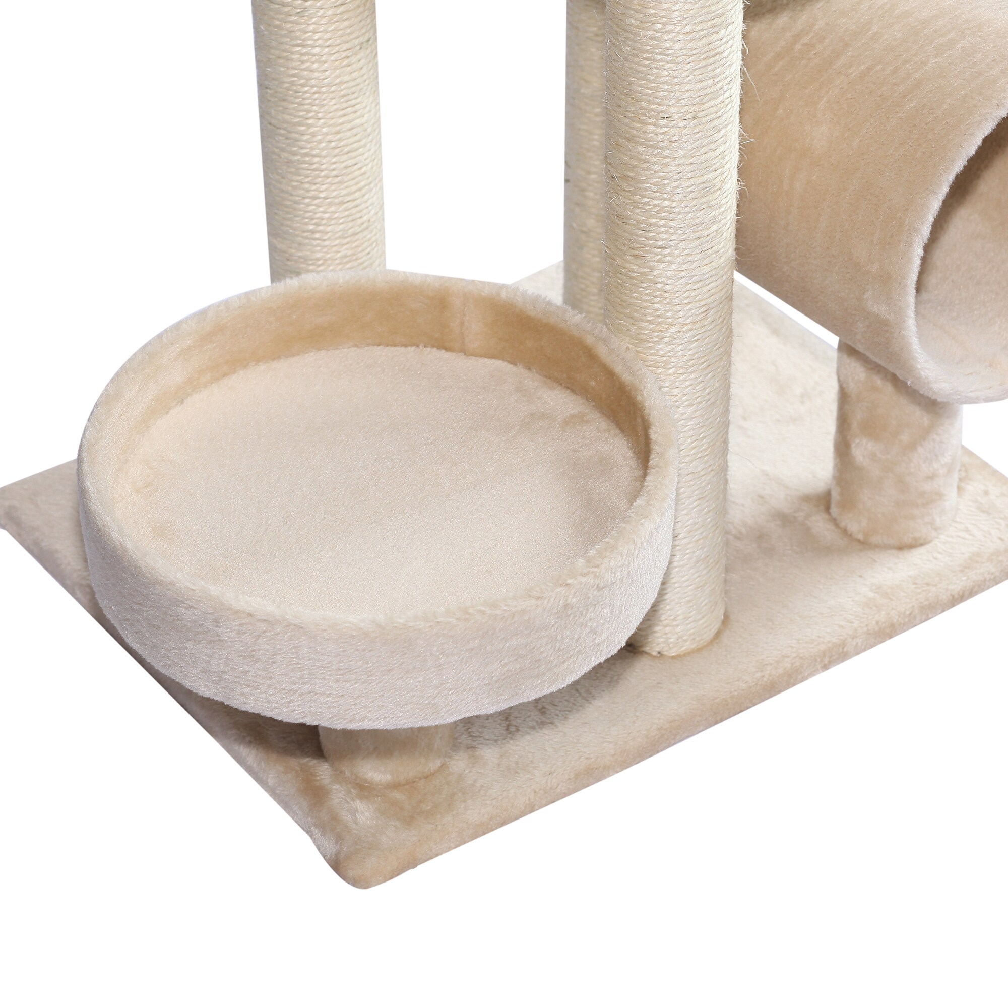PawHut Katzen Kletterbaum beige 50 x 40 x 105 cm (LxBxH)