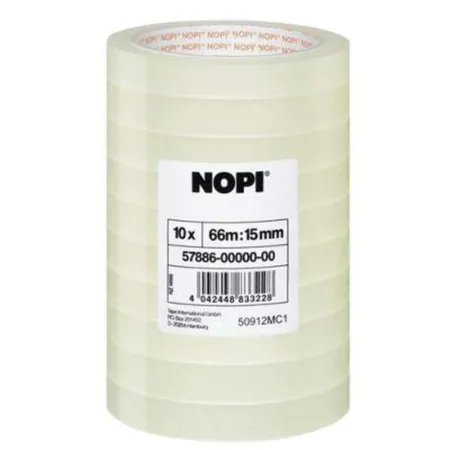 tesa NOPI Klebefilm, transparent, 66m x 15mm, 10 Rollen