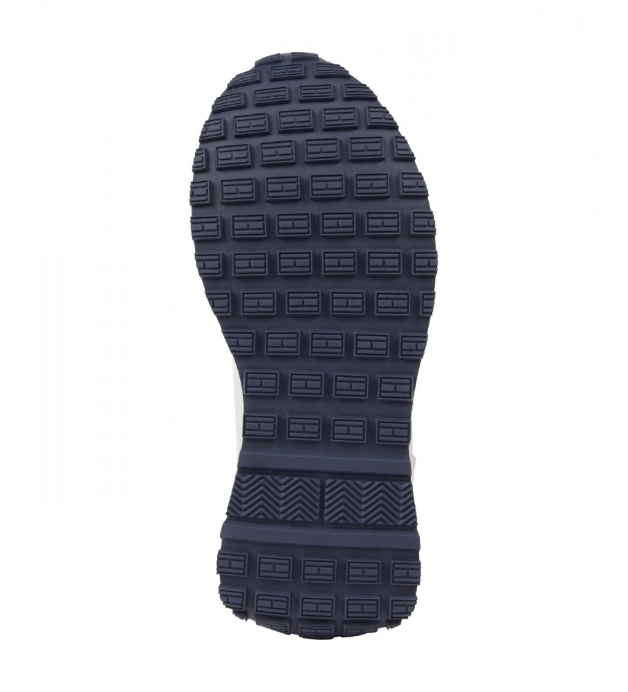Tênis Tommy Jeans Retro Runner em couro bege
