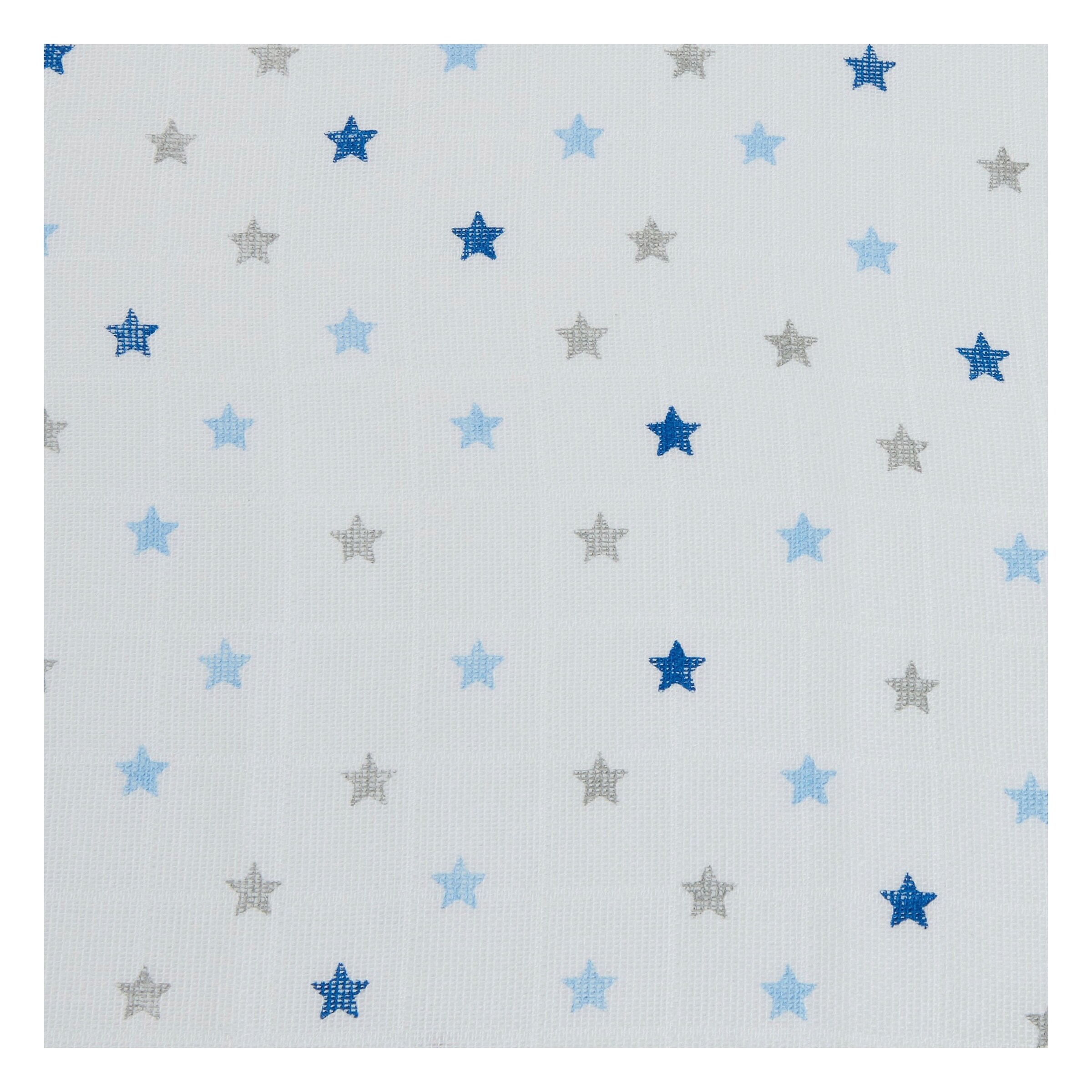Bornino - Lieblinge 3er-Pack Mulltücher 30x30 cm Sterne blau