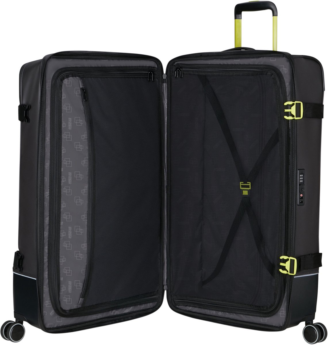 American Tourister Urban Track Spinner L Coated Black/ Lime