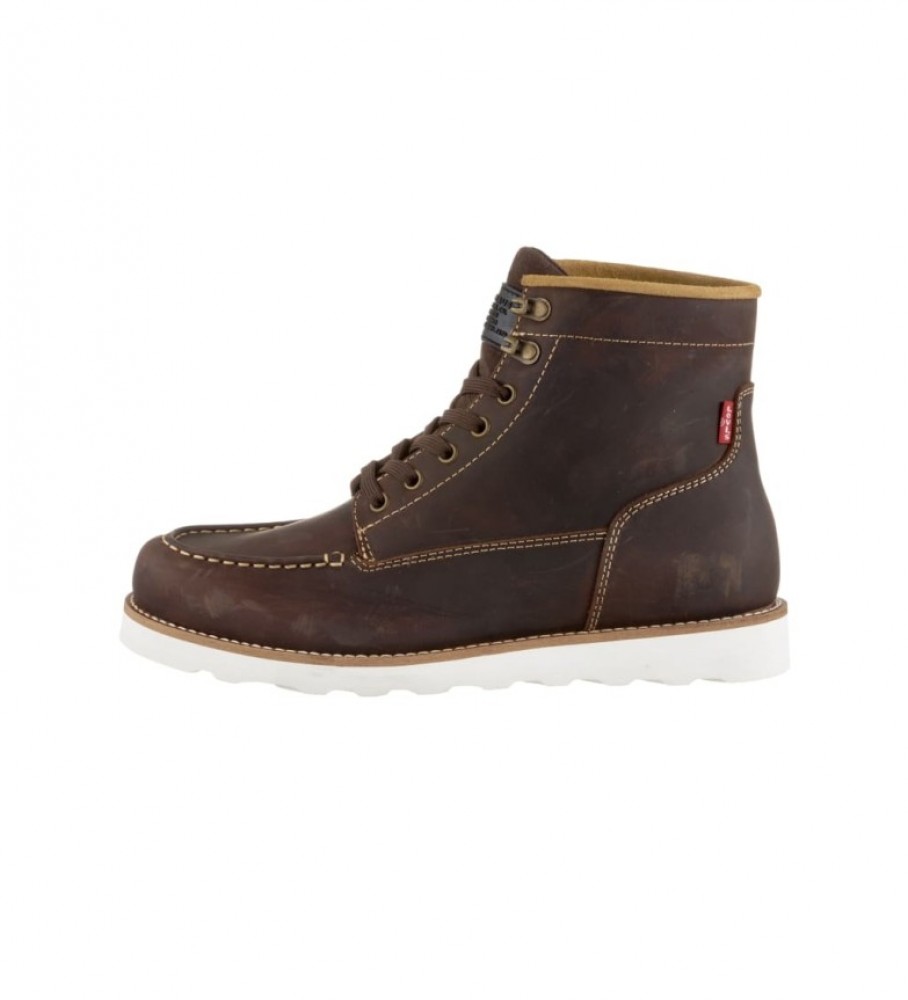 Botas Levi's Darrow Mocc de couro marrom