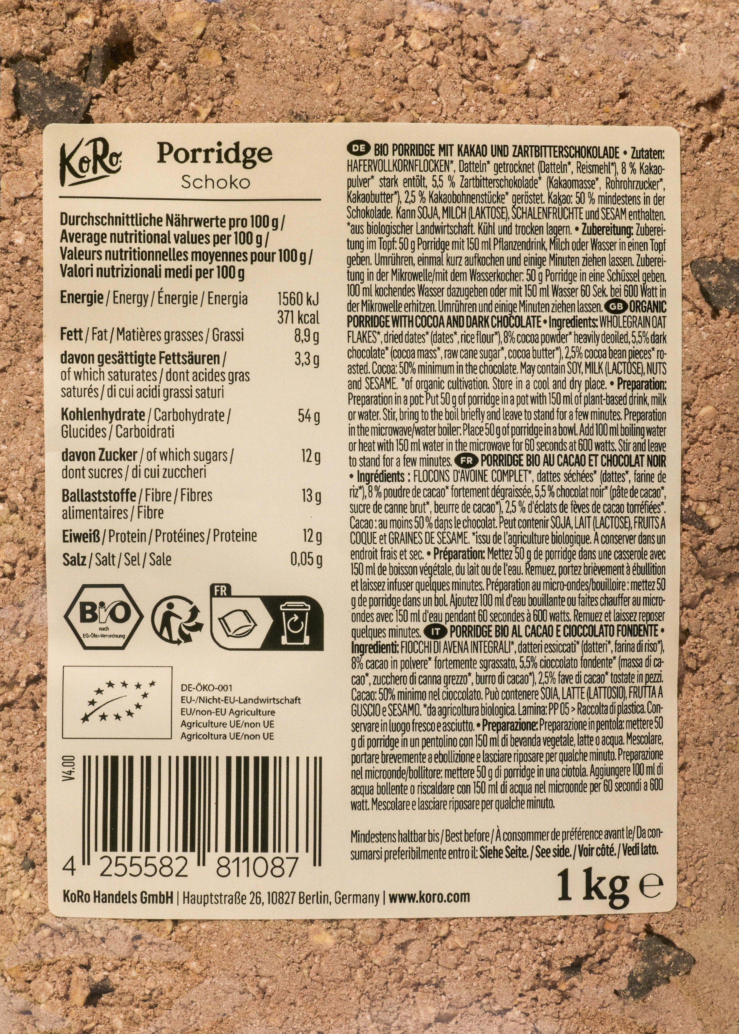 Bio Schoko Porridge 1 kg