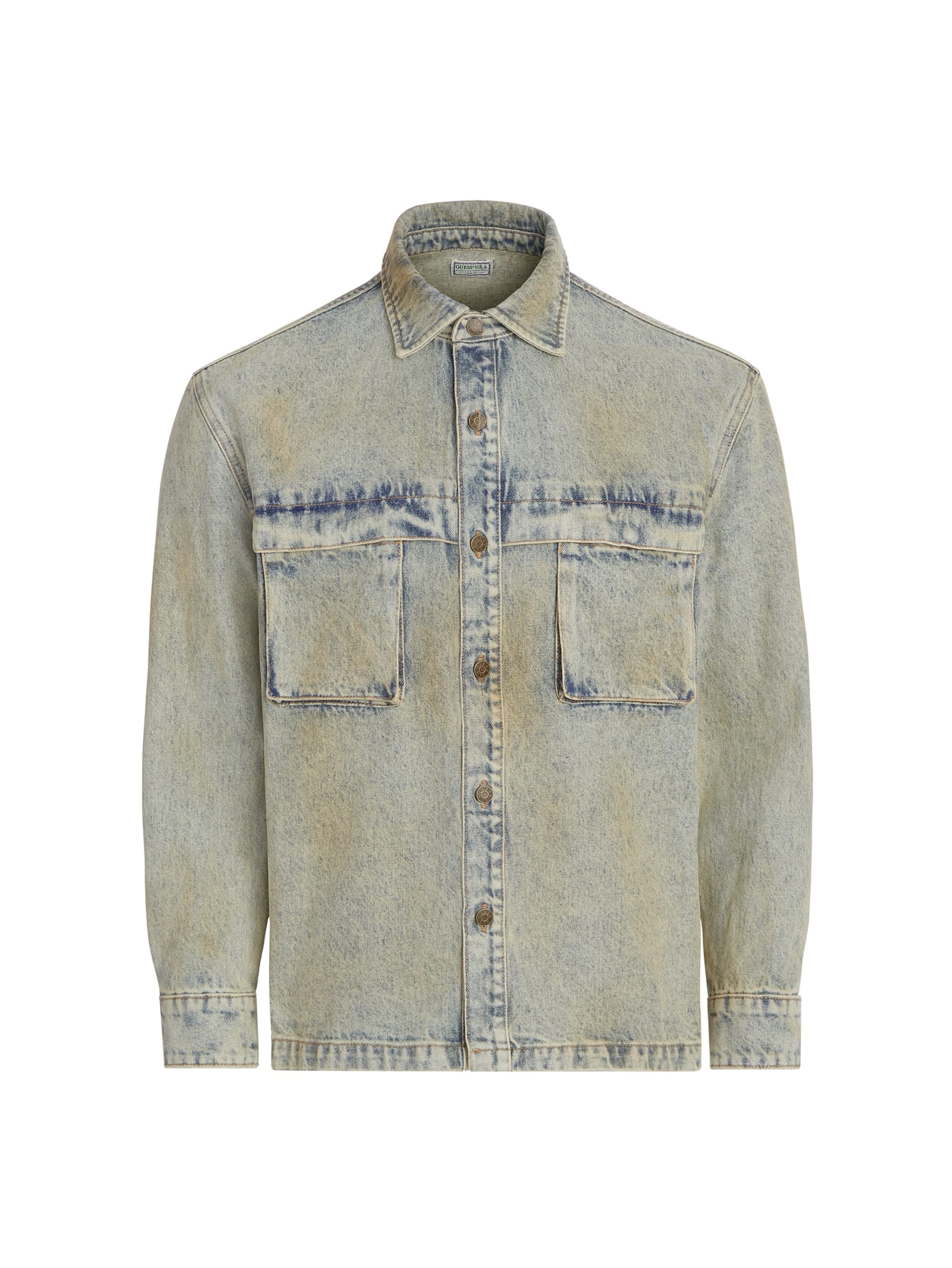 camisa utilitária jeans