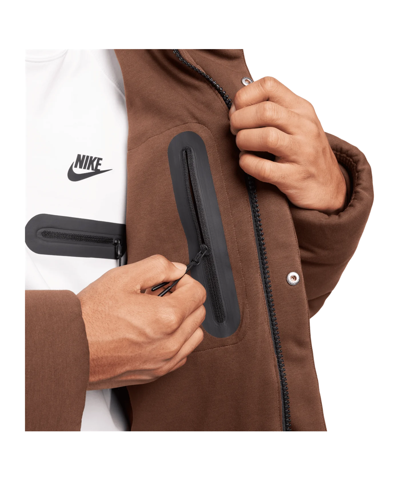 Nike Tech Fleece Jacke Braun F259