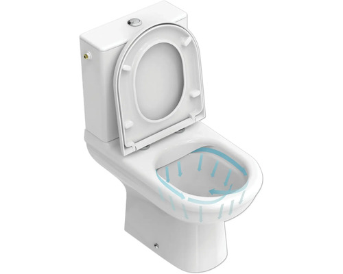 Ideal Standard Exacto randloze toiletcombinatieset, glanzend wit met toiletzitting R006901