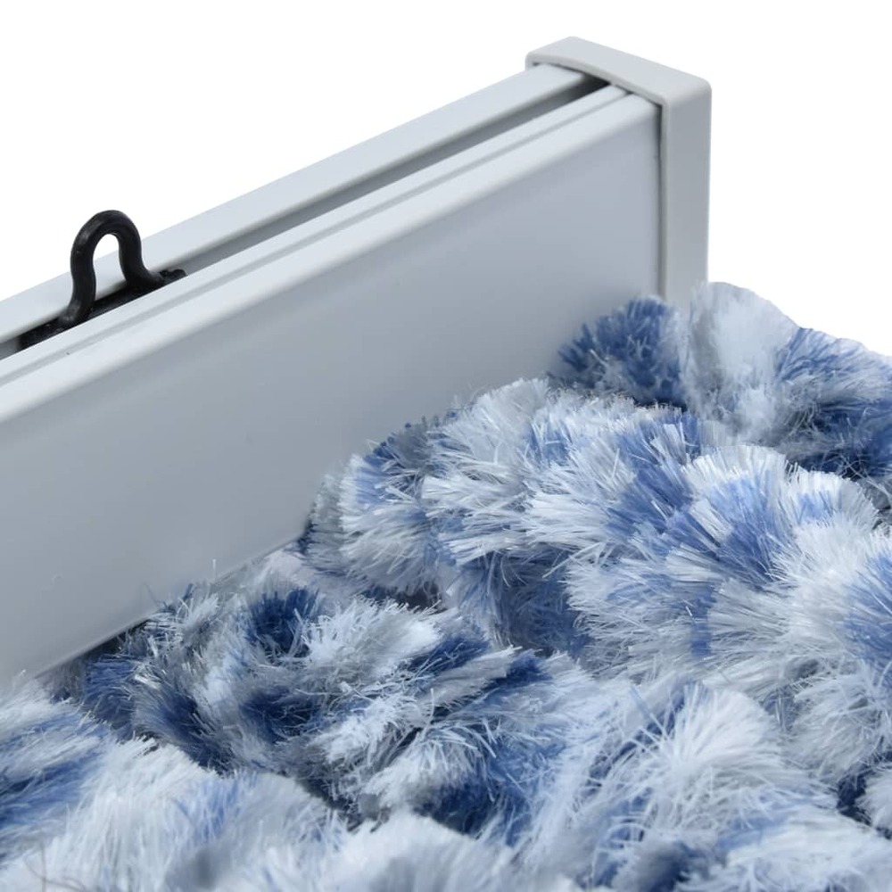 Moustiquaire bleu et blanc 56x200 cm chenille