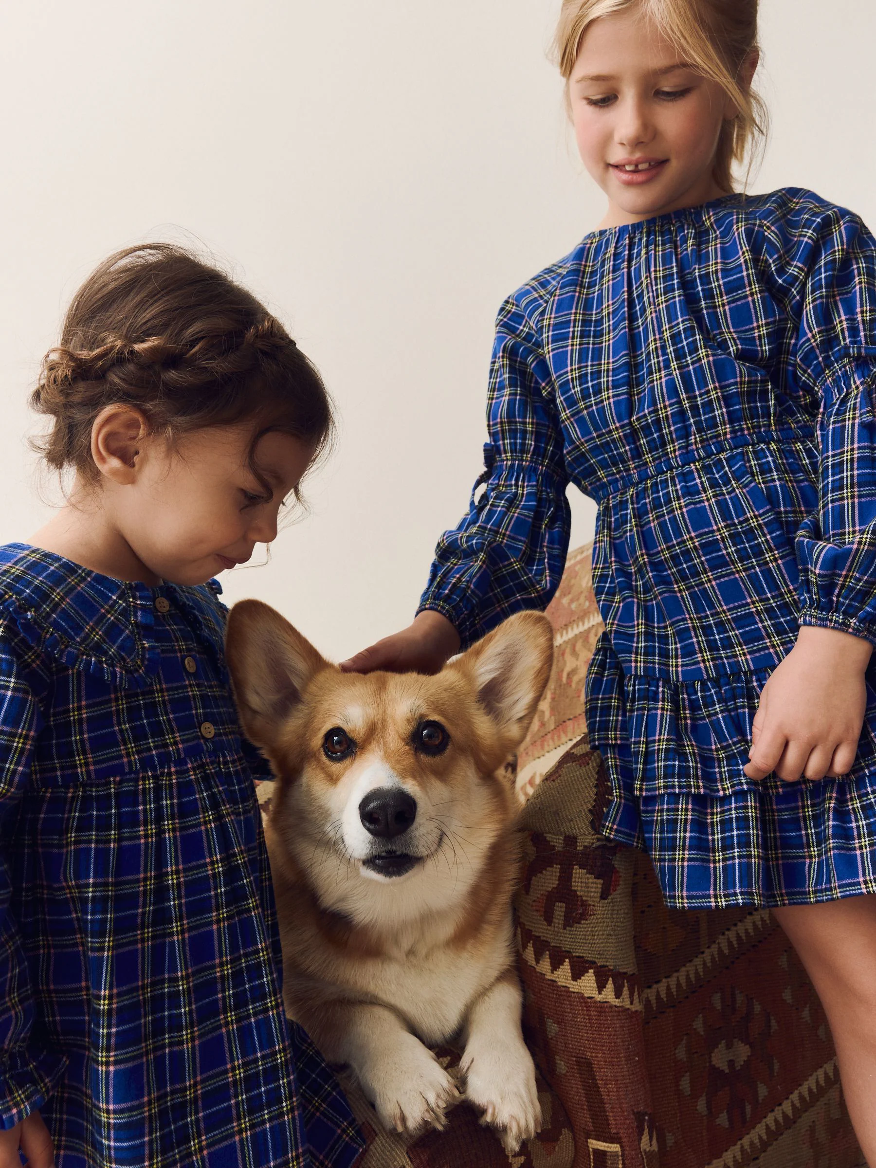 Blauw - Check Dress (3-16yrs)
