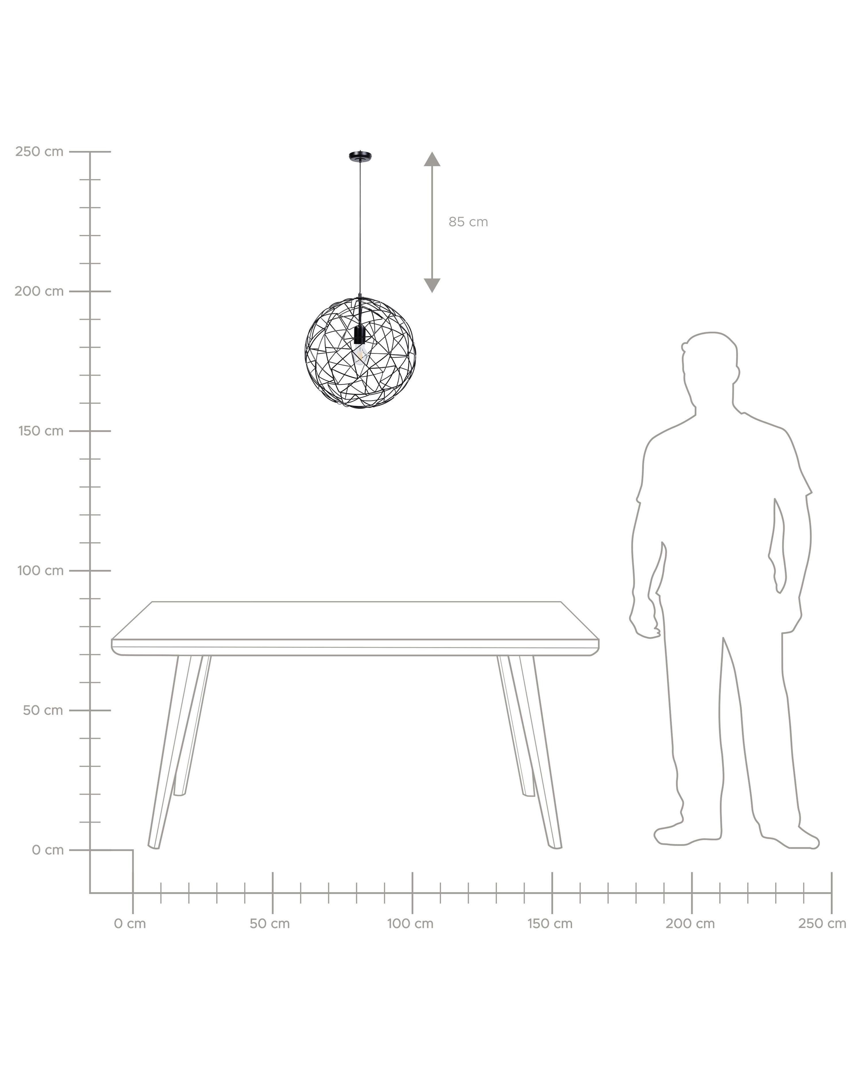 Hanglamp LEMME Metaal Zwart
