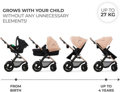 Kinderkraft MOOV 2 4-in-1 Air Duovogn, Sand Beige