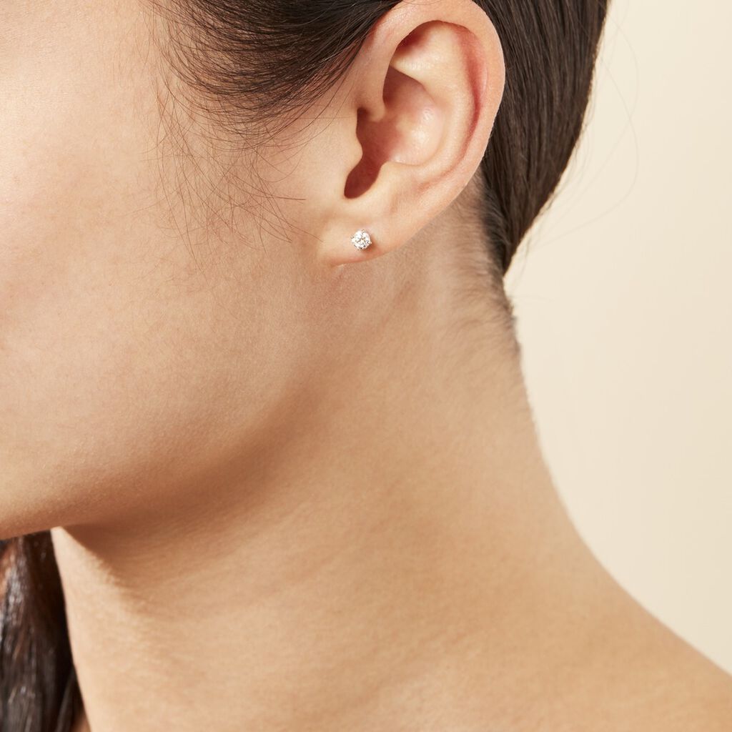 Boucles D'oreilles Puces Aphrodite Or Jaune Diamant