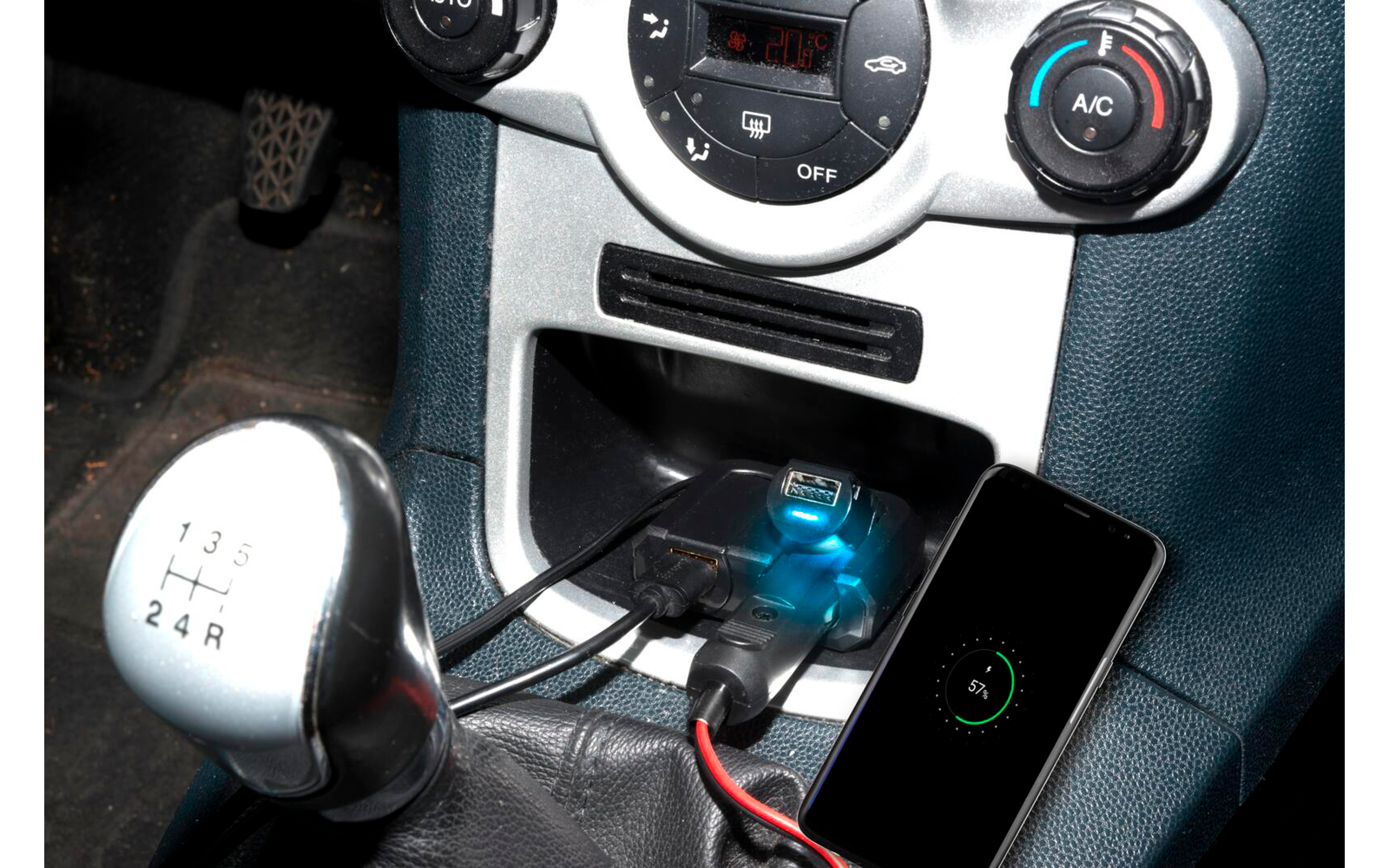 Dunlop 2-fach Steckdose 12/24 V mit 2 x USB