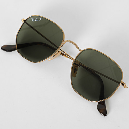 Lunettes De Soleil Hexagonal RB3548 Noir Vert Polarisé