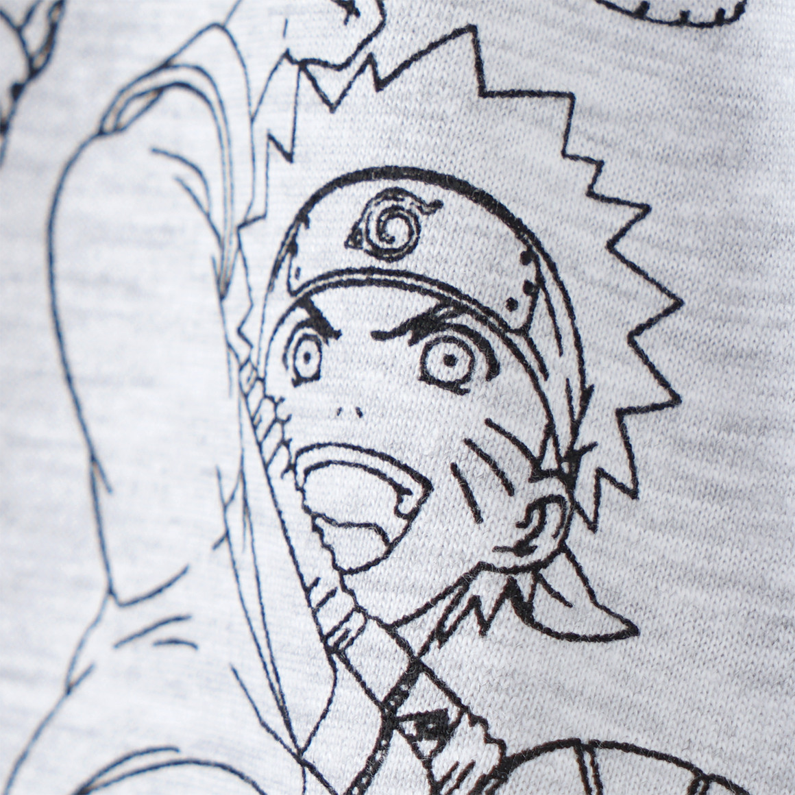Yigga Naruto Shorty mit Print dunkelblau / hellgrau
