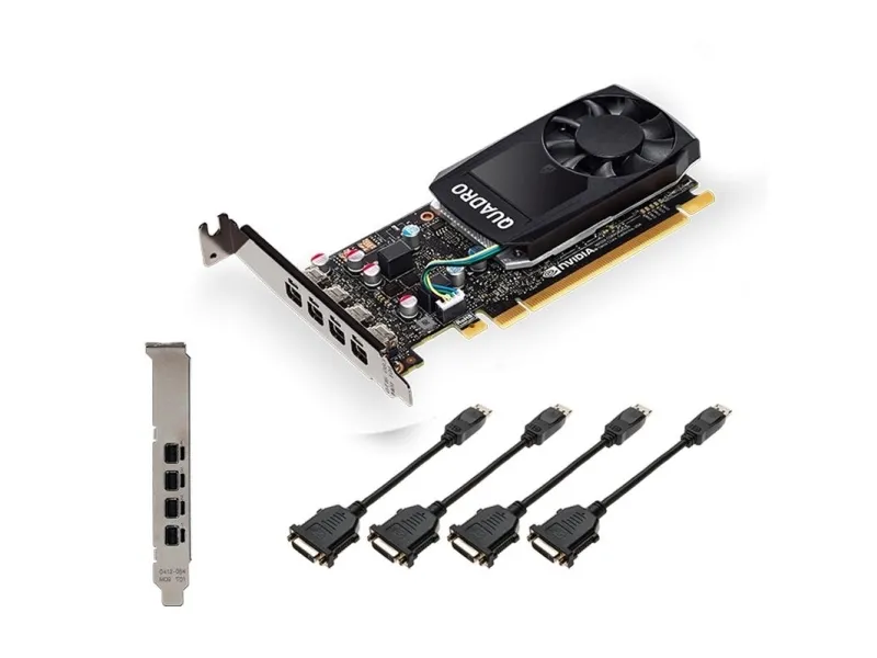 NVIDIA Quadro P1000 - Grafikkort - Quadro P1000 - 4 GB GDDR5 - PCIe 3.0 x16 lavprofil - 4 x Mini DisplayPort - Adapters Included