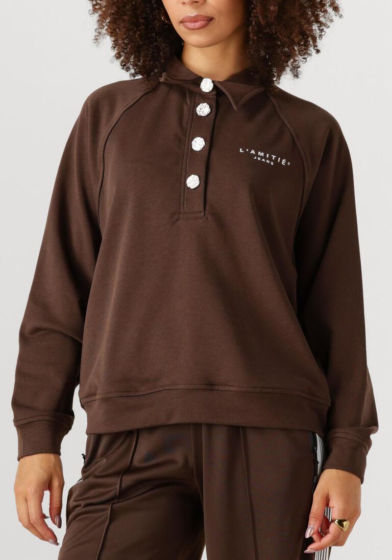bruine haute l'amitié sweater polo logo sweat