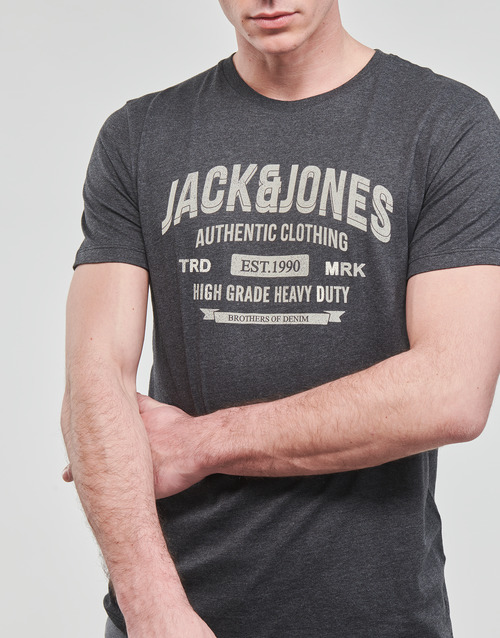 Jack & Jones - JJEJEANS TEE SS O-NECK - Gris
