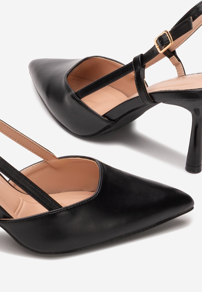 Chaussures slingback noirs Ivva