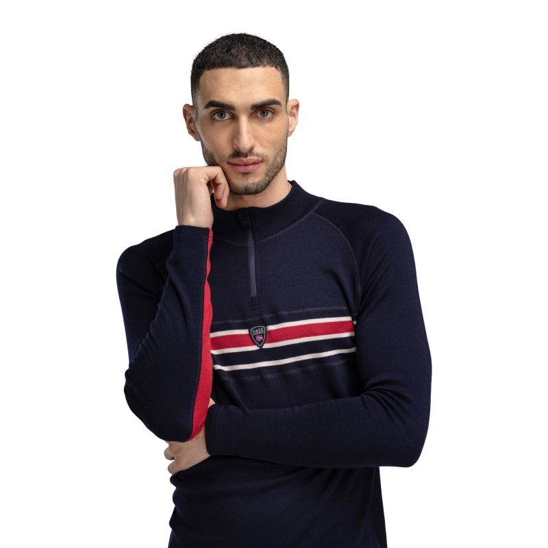 Aksla Baselayer Half zip - Pull en laine mérinos homme