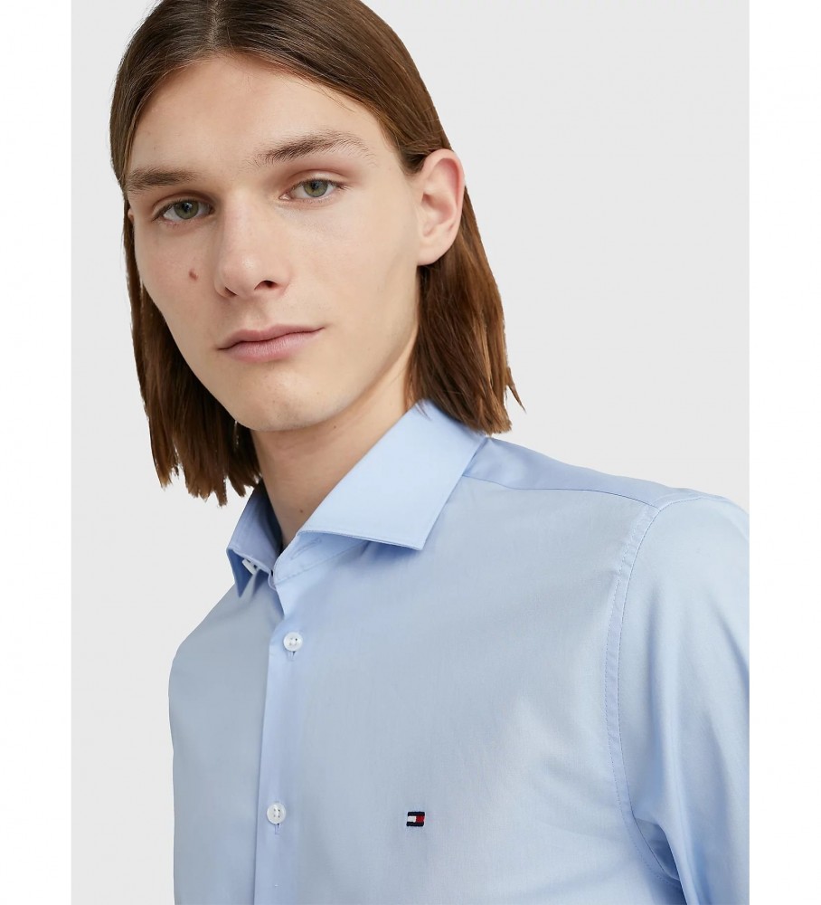 Camisa Tommy Hilfiger TH Flex azul popeline