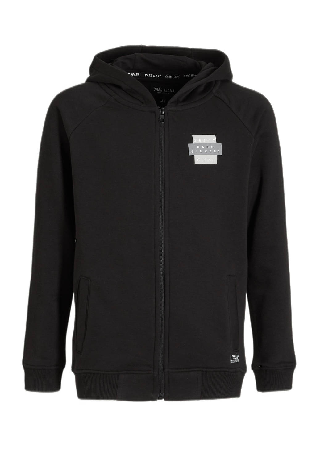 Cars sweatvest met printopdruk zwart